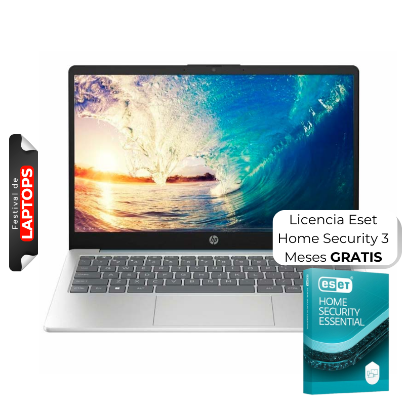 Laptop HP 14-EM0017LA 14" AMD Ryzen 5-7520U 8GB RAM 512GB SSD Azul W11 Home Teclado Español