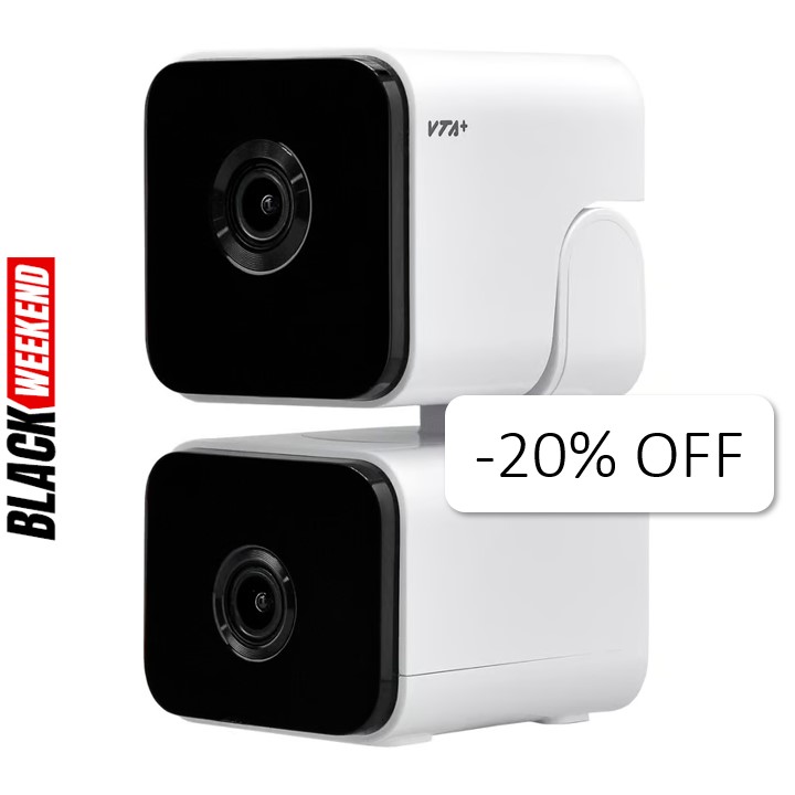 Cámara de Seguridad VTA+ Plane Doble Lente Smart Home Wi-Fi Con Movimiento 2K 3MP