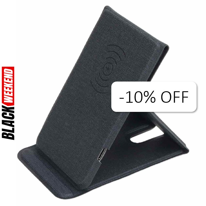 Cargador Inalámbrico Unno Tekno PW5115BK  CHARGEPRO Plegable Fast Charge 15W Negro