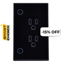 Tomacorriente de Pared Ineligente VTA+ 2 Tomas + Botón de Iluminación Smart Home Wi-Fi