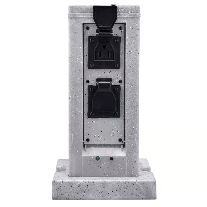 Tomacorriente Inteligente Tipo Roca VTA+ 2 Tomas Smart Home Wi-Fi para Exteriores