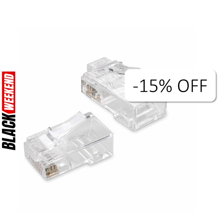 Conector RJ45 Unno Tekno Cat6 100 Unidades