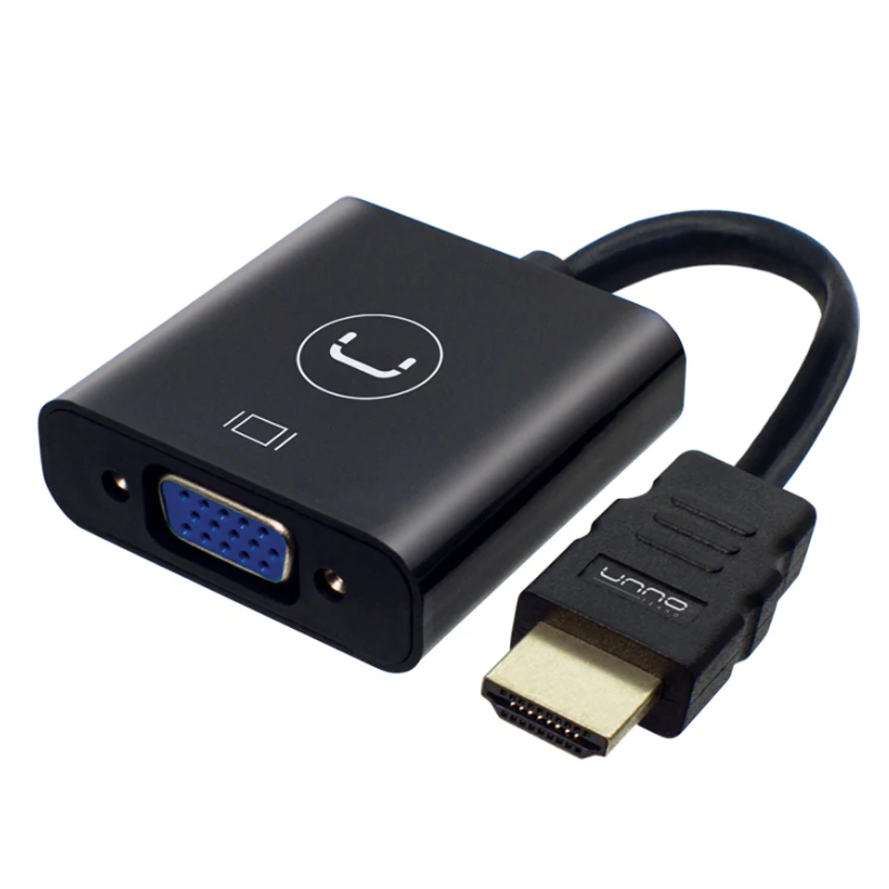 Adaptador HDMI a VGA Unno Tekno AD4202BK Macho-Hembra Negro