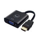 Adaptador Unno Tekno HDMI a VGA AD4202BK Macho-Hembra Negro