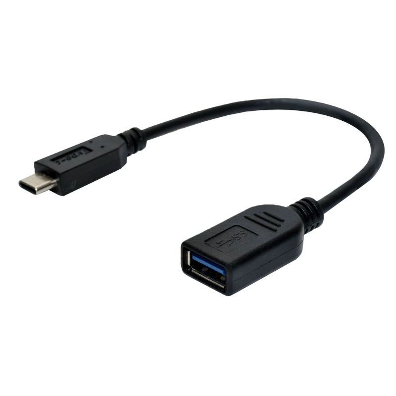 Adaptador Unno Tekno USB-C a USB AD4203BK Macho-Hembra Negro