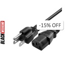 Cable de Poder CA Unno Tekno CB4001BK 6ft Negro