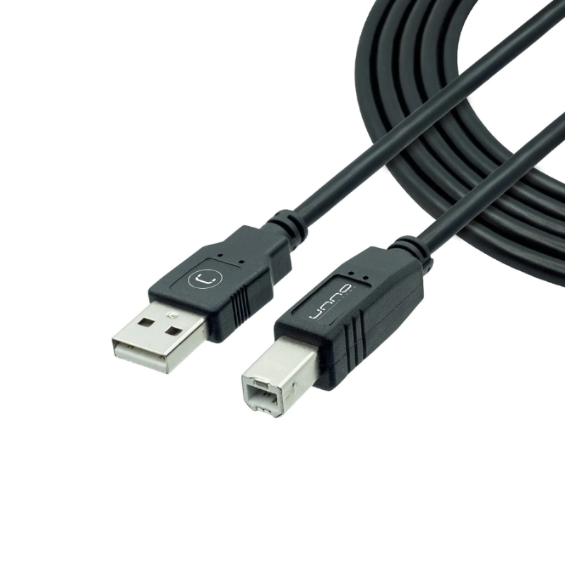 Cable USB para Impresora Unno Tekno CB4006BK 6ft Negro