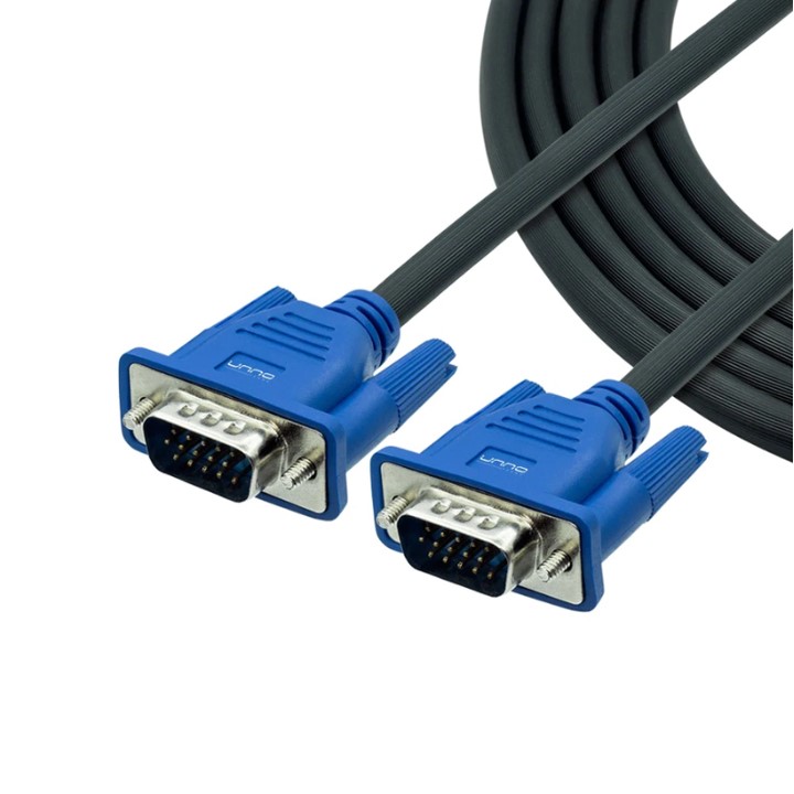 Cable VGA Unno Tekno CB4016BK 1.8 Metros Macho-Macho Negro Azul