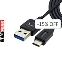 Cable USB a USB-C Unno Tekno CB4054BK 1.5 Metros Negro