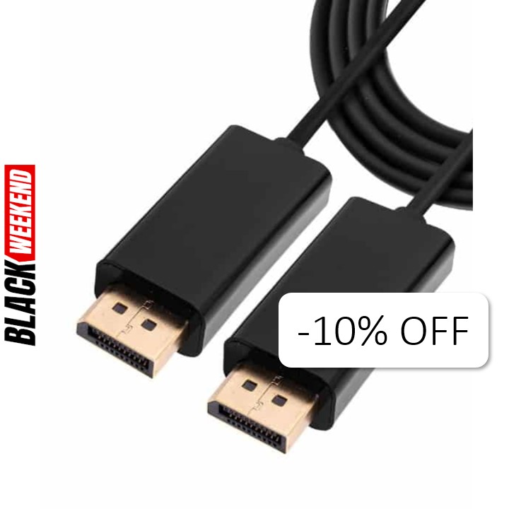 Cable Displayport Unno Tekno CB4060BK1.8 Metros Negro