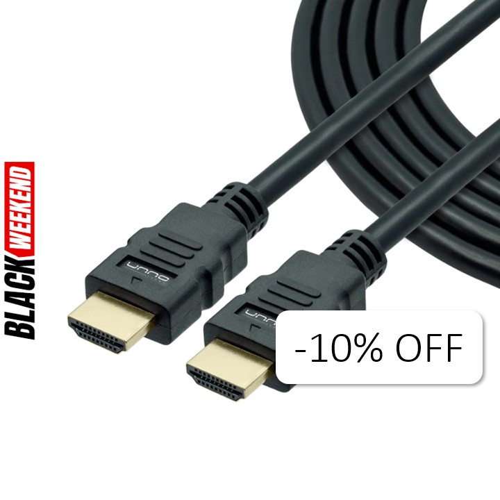 Cable HDMI Unno Tekno CB4106BK 1.8 Metros Macho-Macho Negro