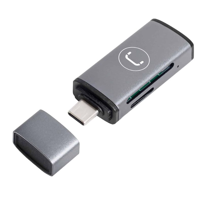 Lector de Tarjetas UnnoTekno CR1005GY USB-C 3.0 Universal Gris