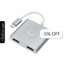 Adaptador Unno Tekno USB-C a HDMI HB1103SV Plateado