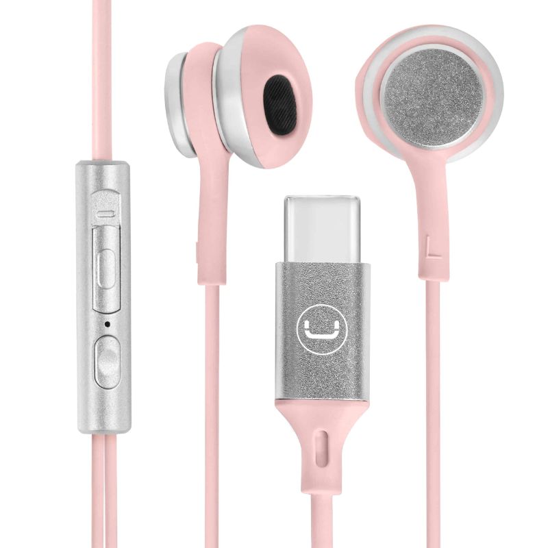 Audífonos In-Ear Unno Tekno HS7005PK USB-C Ultra Rosado