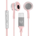 Audífonos In-Ear Unno Tekno HS7005PK USB-C Ultra Rosado
