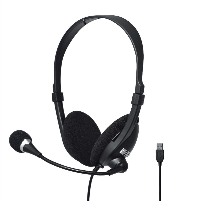 Audífonos Tipo Headset Unno Tekno Ace14 USB con Micrófono Negro-Azul