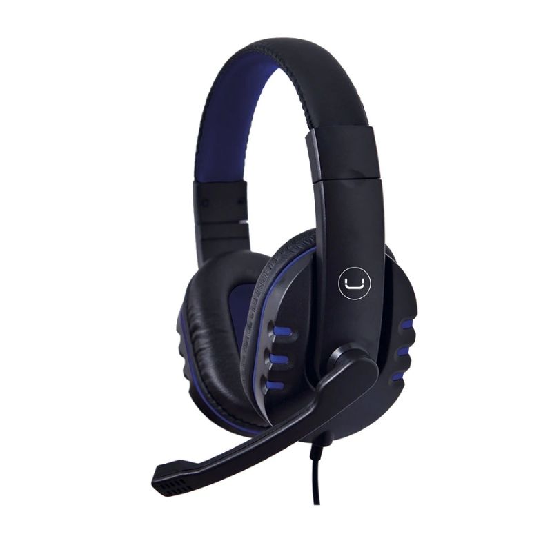 Audífonos Tipo Headset Unno Tekno HS7214BL USB Ace14 con Micrófono Negro-Azul