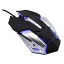Mouse Gaming Alámbrico Unno Tekno Brave Óptico 2400DPI Negro-Gris
