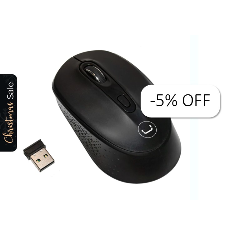 Mouse Inalámbrico Unno Tekno Countour 1600DPI Negro