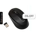 Mouse Inalámbrico Unno Tekno Countour 1600DPI Negro