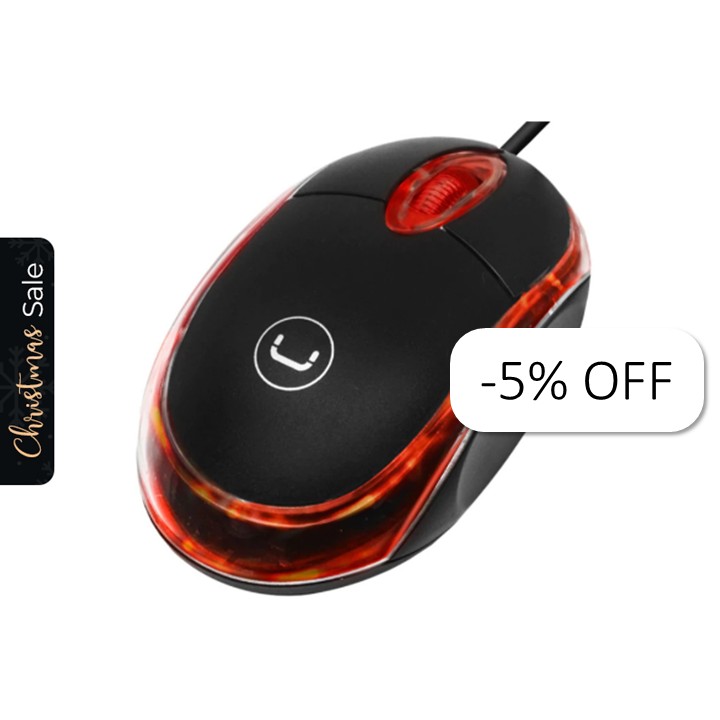 Mouse Alámbrico Unno Tekno Trans 800DPI Negro