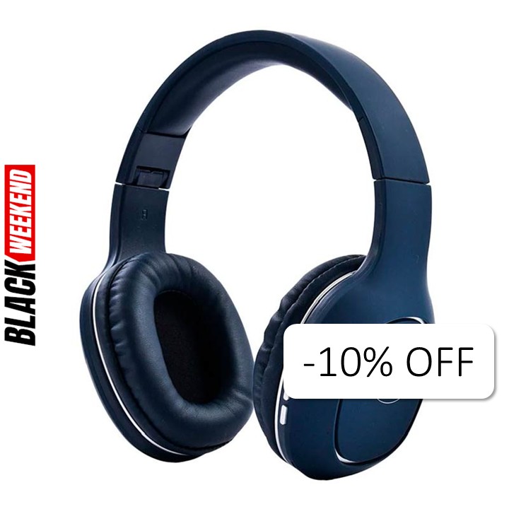 Audífonos Tipo Headset Unno Tekno Bluetooth 3.5mm HS7408BL Ovala 5.0 con Micrófono Azul