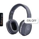 Audífonos Tipo Headset Unno Tekno Bluetooth 3.5mm HS7408GY Ovala 5.0con Micrófono Gris