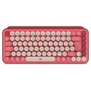 Teclado Mecánico Inalámbrico Logitech POP Heartbreaker Fucsia-Rosado Español Open Box