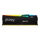 Memoria RAM DDR5 DIMM 16GB Kingston Fury Beast RGB Disipador 5600MHz CL40
