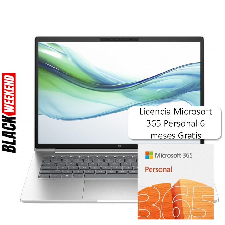 Laptop HP ProBook 445 G11 14" AMD Ryzen 5 7535U 16GB RAM 512GB SSD W11 Pro Plateado