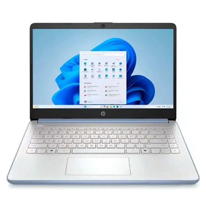 Laptop HP 14-DQ6012DX 14" Celeron N150 4GB RAM 128GB UFS W11S Home Celeste Teclado Inglés
