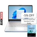 Laptop HP 14-DQ6012DX 14" Celeron N150 4GB RAM 128GB UFS W11S Home Celeste Teclado Inglés