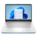Laptop HP 14-DQ6012DX 14" Celeron N150 4GB RAM 128GB UFS W11S Home Celeste Teclado Inglés