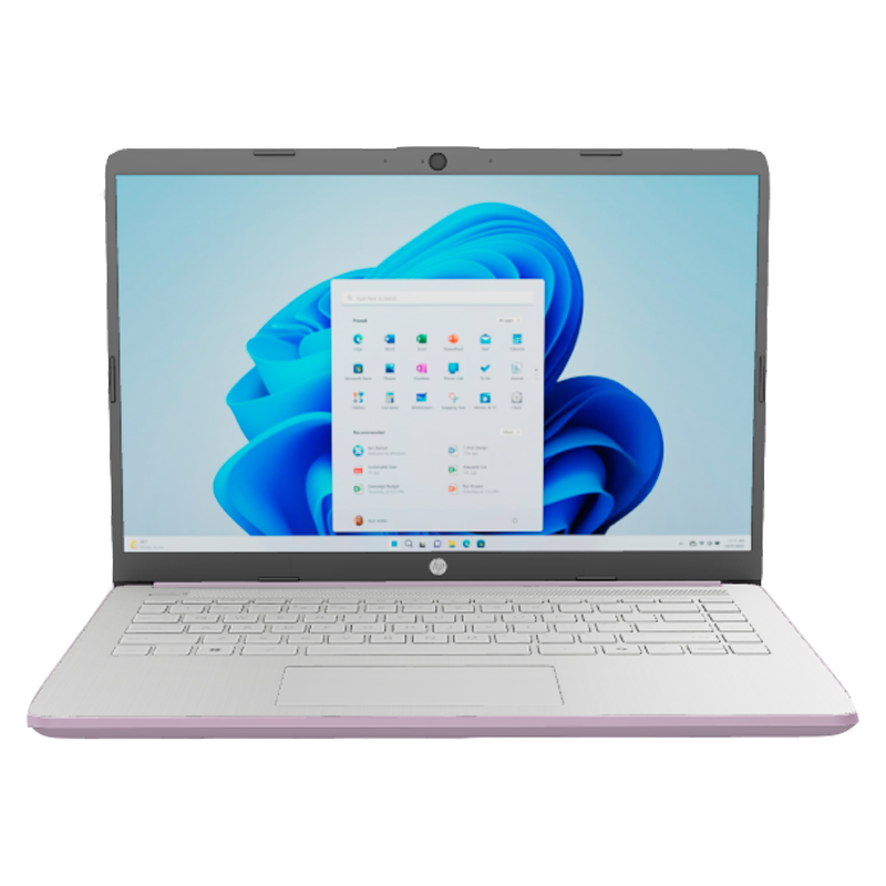 Laptop HP 14-DQ6014DX 14" Celeron N150 4GB RAM 128GB UFS Lavanda W11 Home Teclado Ingles