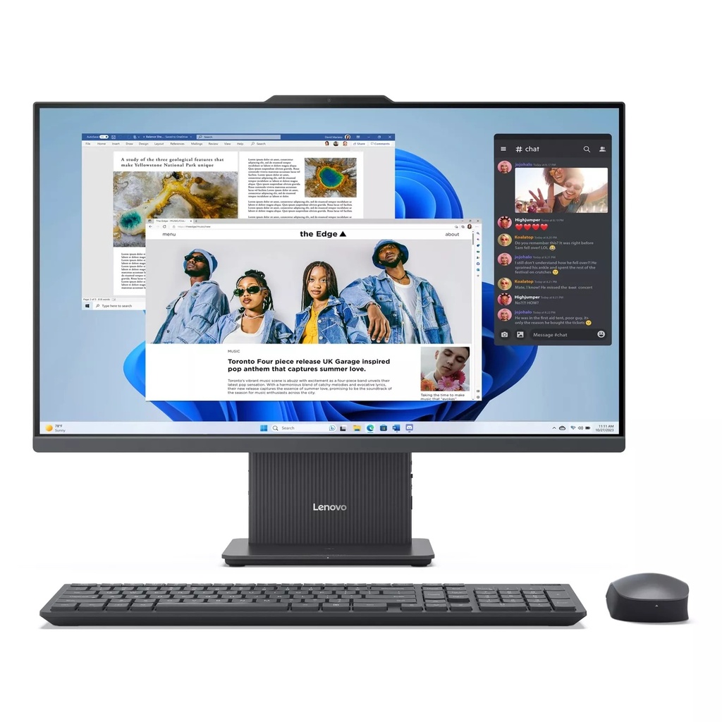 Computadora Lenovo AIO IdeaCentre 27" TouchScreen i7-13620H 32GB RAM 1TB SSD Gris W11 Home Teclado Ingles