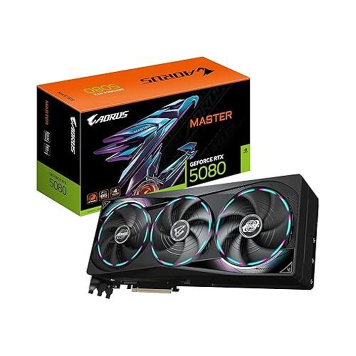 Tarjeta de Video 16GB GDDR7 Gigabyte AORUS GeForce RTX 5080 MASTER HDMI DP PCIe 5.0