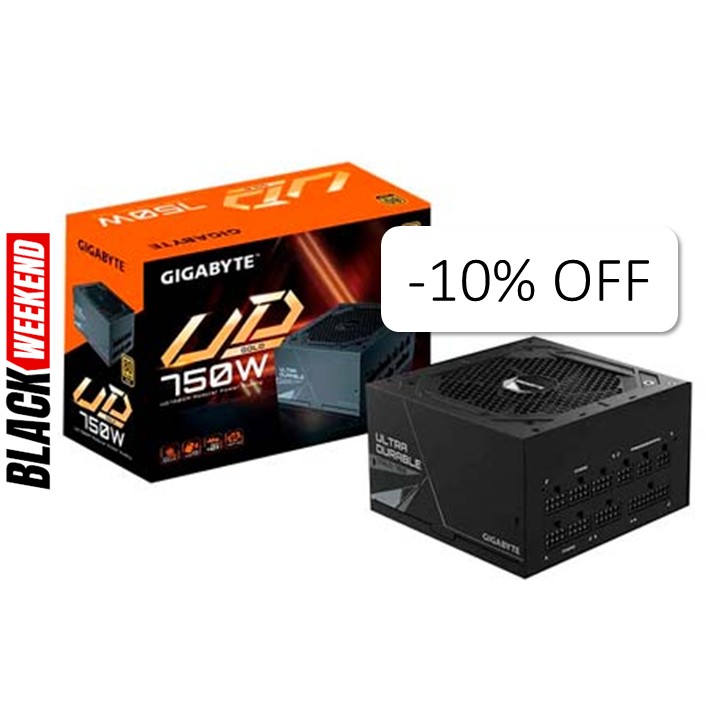 Fuente de Poder 750W Gigabyte UD750GM 80 Plus Oro