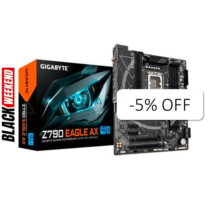 Motherboard Gigabyte Z790 Eagle AX LGA1700 12th, 13th y 14th Gen 4x DDR5 ATX