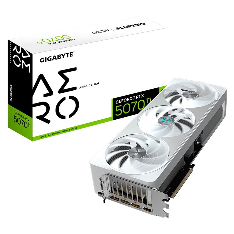 Tarjeta De Video 16GB GDDR7 Gigabyte GeForce RTX 5070 Ti Aero OC DP HDMI PCI 5.0