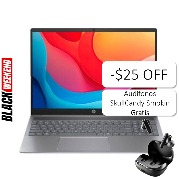 Laptop HP Pavilion 16" Ryzen 7-8840U AI 8GB RAM 512GB SSD W11 Home Plateado Teclado Inglés