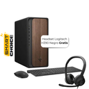 Computadora HP OmniDesk Intel Core Ultra 5 225 16GB RAM 1TB SSD Intel Graphics W11 Home Madera Oscura Teclado Inglés