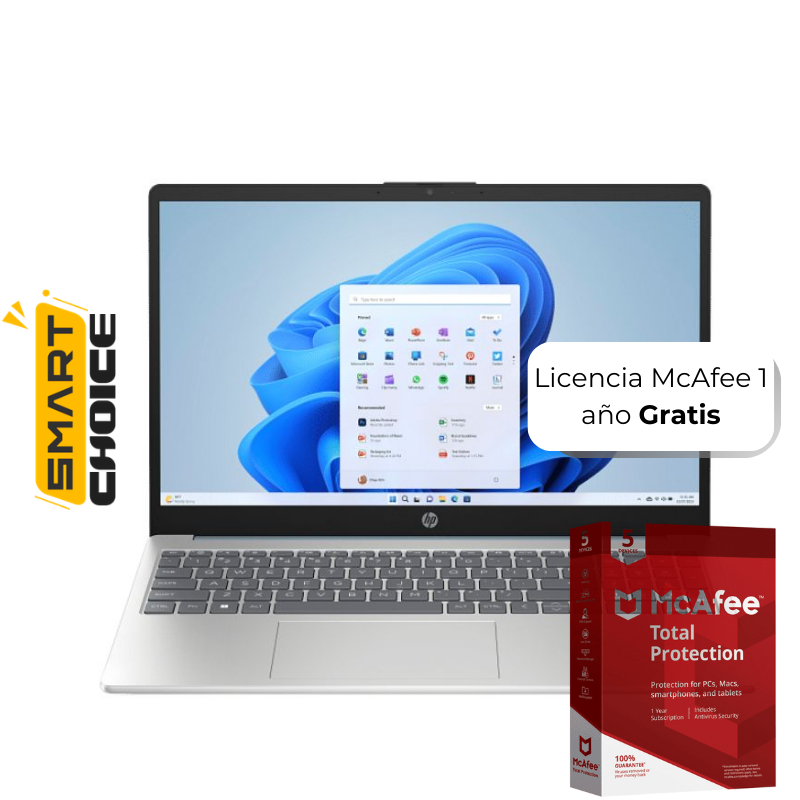 Laptop HP OmniBook 5 16" Touch Intel Core Ultra 7 255U 16GB RAM 1TB SSD W11 Home Plateada Teclado Inglés