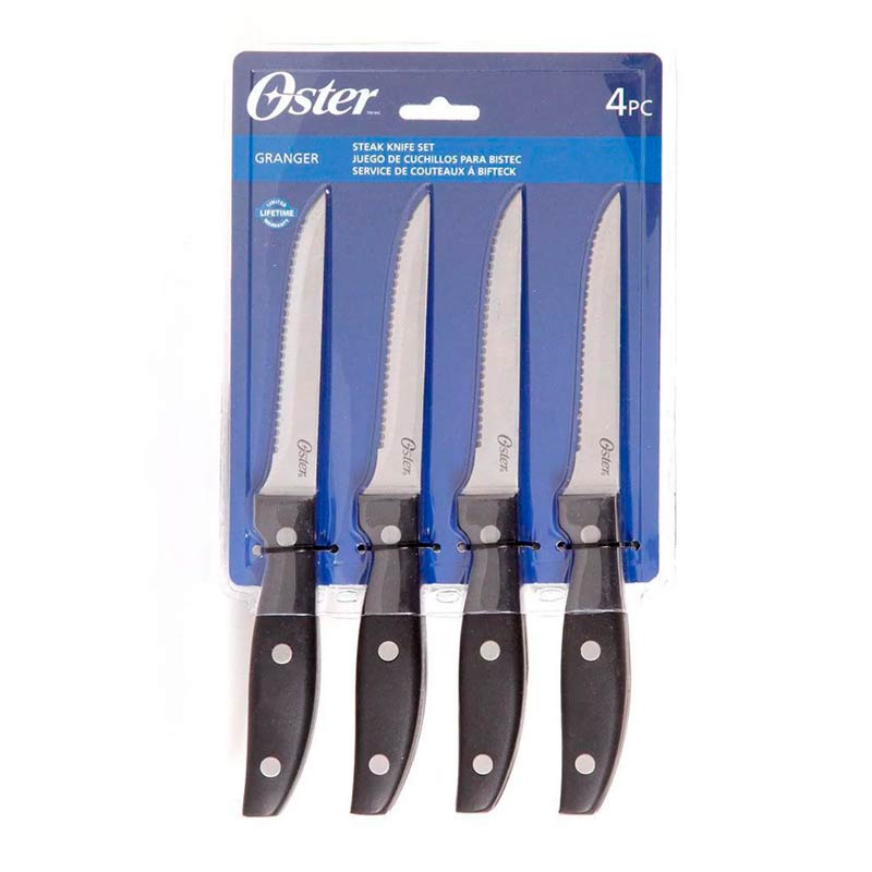 Juego de 4 Cuchillos Oster Acero Inoxidable