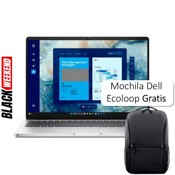 Laptop Dell Pro 16″ Core Ultra 5-235U 16GB RAM 512GB SSD W11 Pro Gris Teclado Español