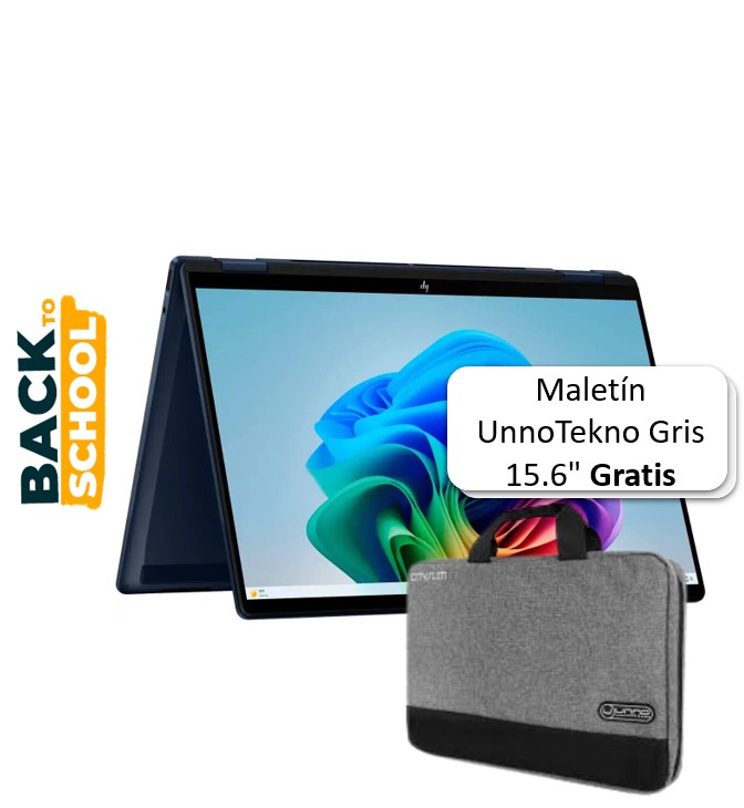 Laptop HP OmniBook X FLIP 2 en 1 14" Touch 2K Intel Core Ultra 7 256V 16GB RAM 1TB SSD W11 Home Azul Teclado Ingles