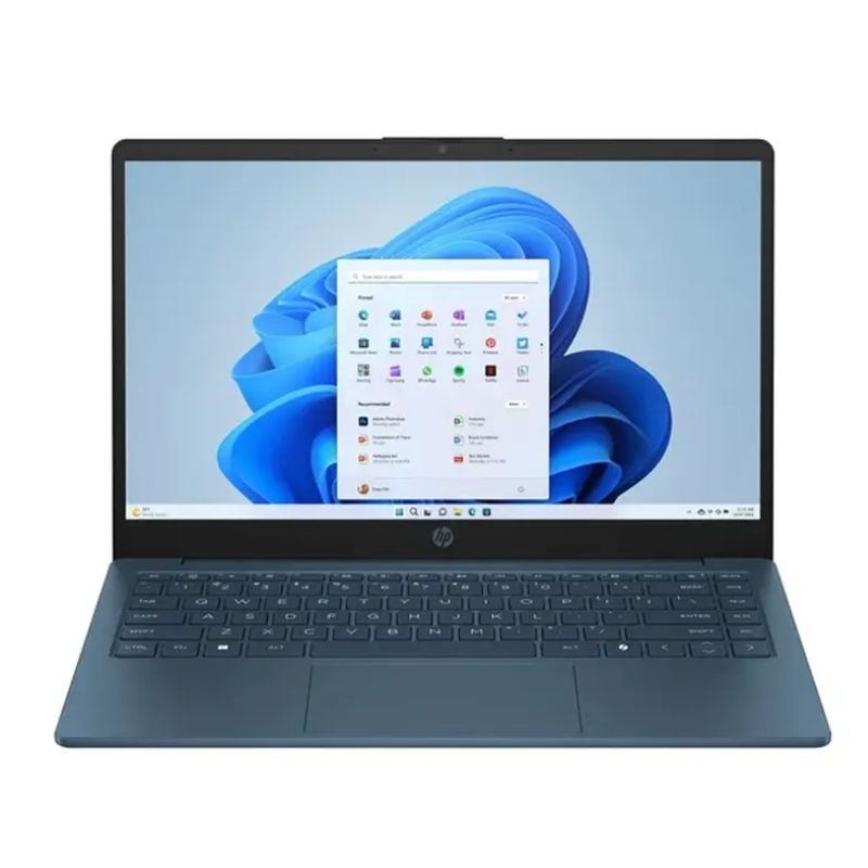 Laptop HP 14-ep2112wm 14" Intel N150 4GB RAM 128GB UFS W11S Home Azul Teclado en ingles