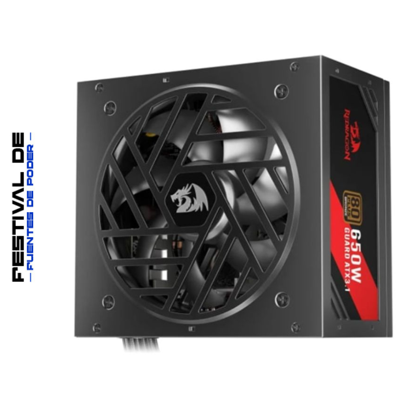 Fuente de Poder Redragon RGPS 650W 80-PLUS Bronze