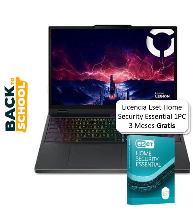 Laptop Lenovo Legion 5 15.1" OLED WQXGA 165Hz Ryzen 7 260 16GB RAM 512GB SSD RTX 5060 8GB Negra W11 Home Teclado en Ingles