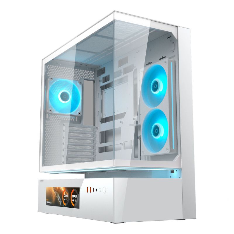 Case Gaming Cougar CFV235 Vision Media Torre ATX Blanco (Sin Fuente)