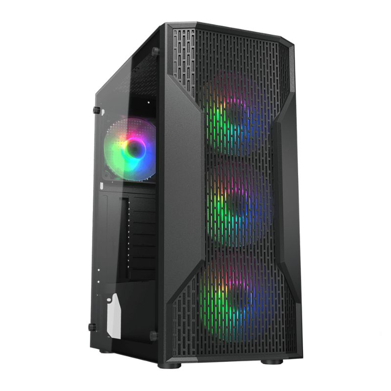 Case Gaming Cougar MX110 RGB Media Torre ATX Negro (Sin Fuente)